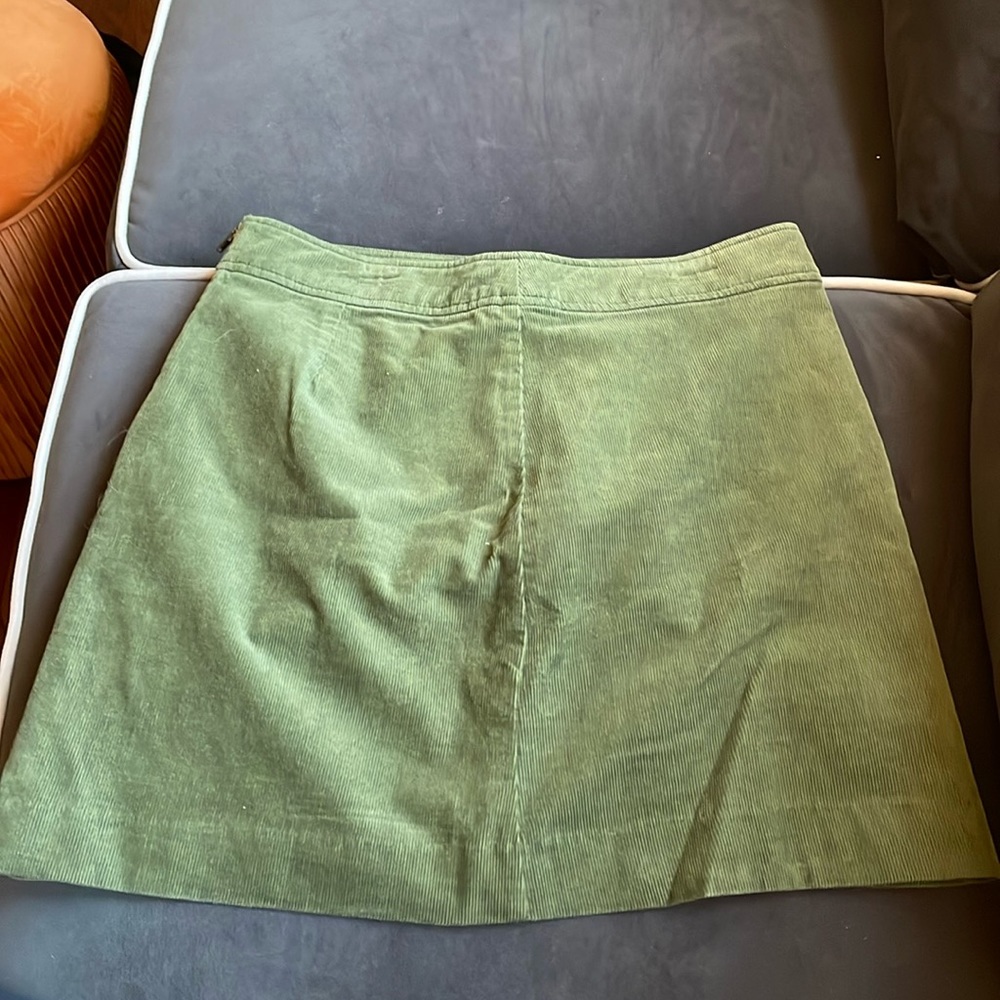 JCrew green corduroy skirt size 6